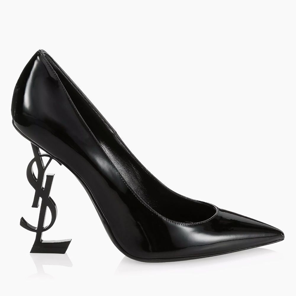 Saint Laurent Opyum Point-Toe Patent Leather Pumps size 39.5